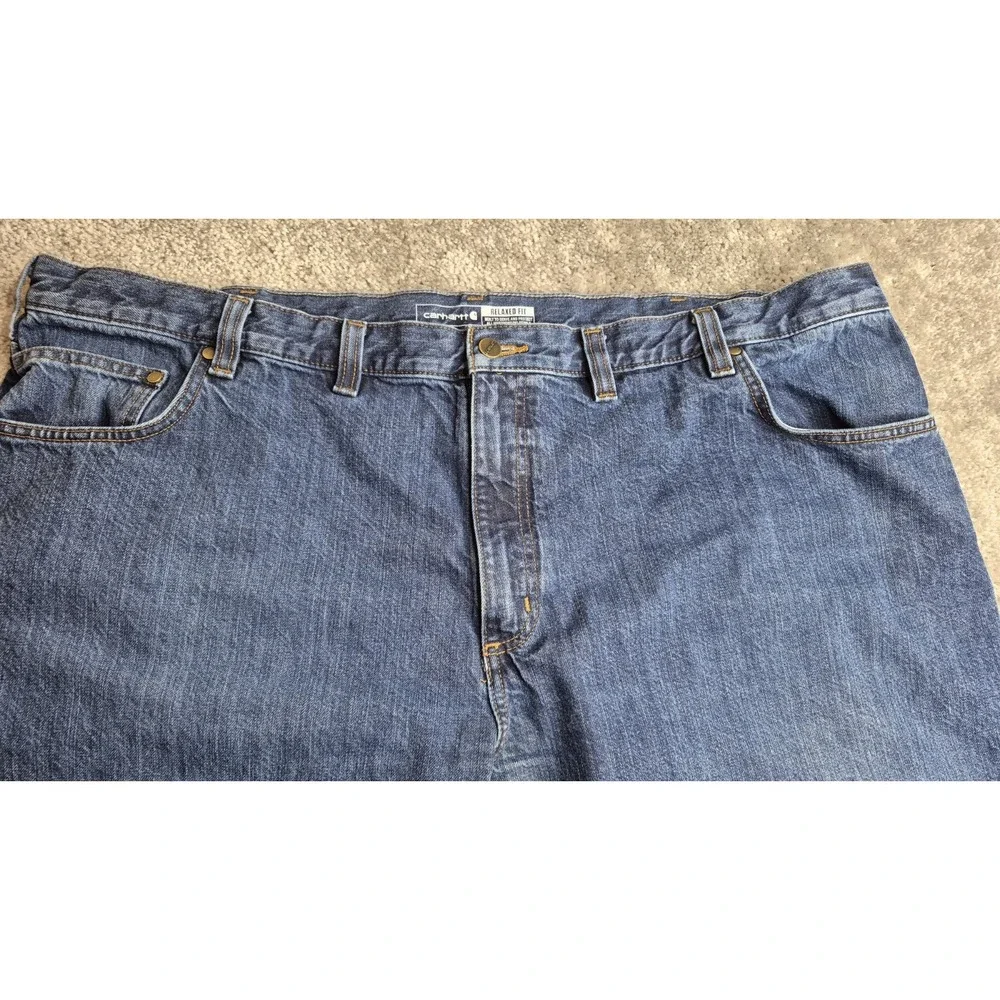 Carhartt‎ Relaxed Fit Blue Jeans Tag 48x30 Workwear Rugged